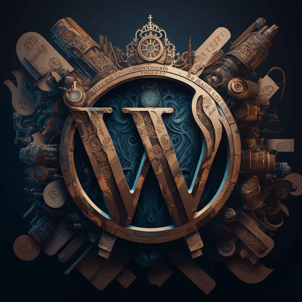 A steampunk wordpress logo
